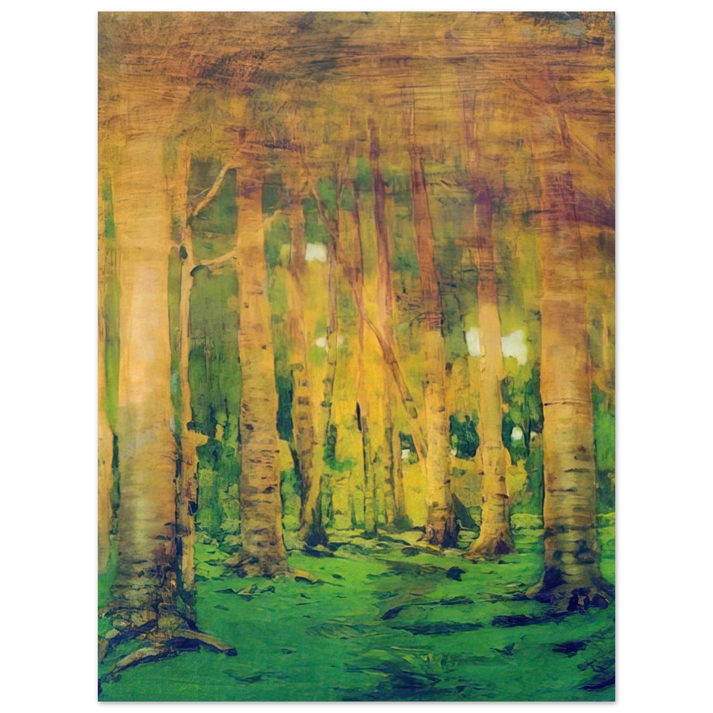 Arkhyp Kuindzhi - A Birch Grove. Spots of sunlight 75x100 cm / 30x40inches Fine Art Poster