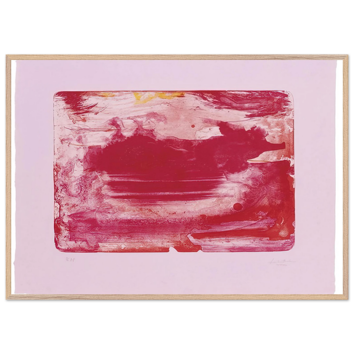 Helen Frankenthaler - The Red Sea - 1982 Wall art - A3 (29.7 x 42 cm) - Premium Wooden Framed Poster With Fine Art Paper - Wood frame