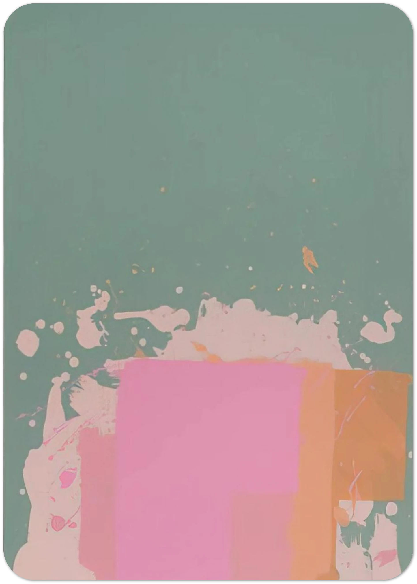 Green, Orange, Pink - 1971 By John Hoyland Pack of 10 Post Cards | John Hoyland Post Cards | A6 (10.5 x 14.8 cm) - 4.1 x 5.8 inches