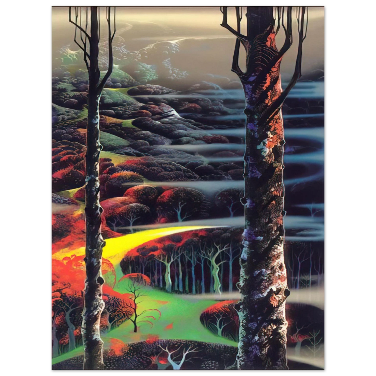 Eyvind Earle - A Touch of Autumn Fine Art Poster - Default Title