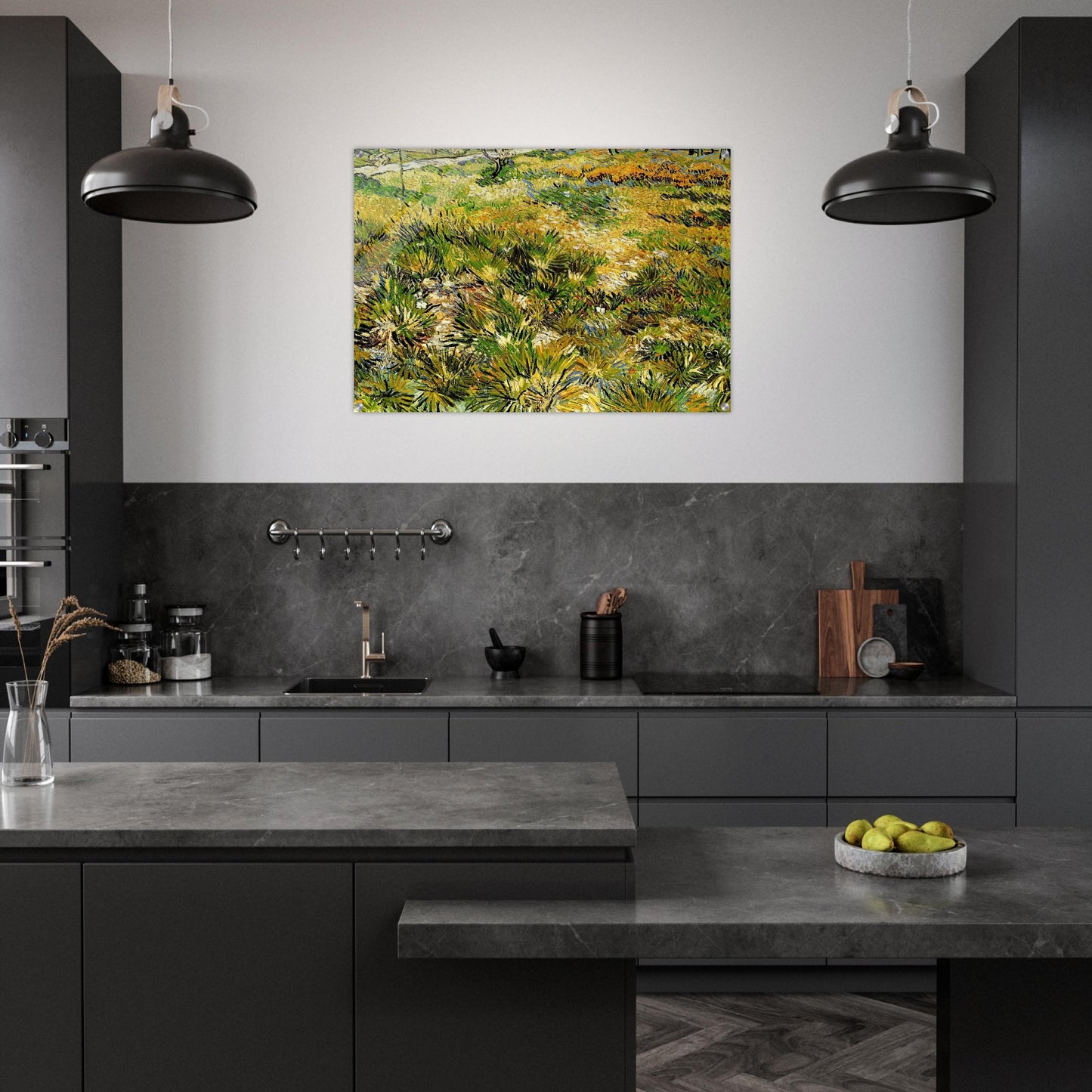 Meadow in the Garden of Saint-Paul Hospital - Vincent van Gogh Acrylic Print - 70x100 cm / 28x40″ inches