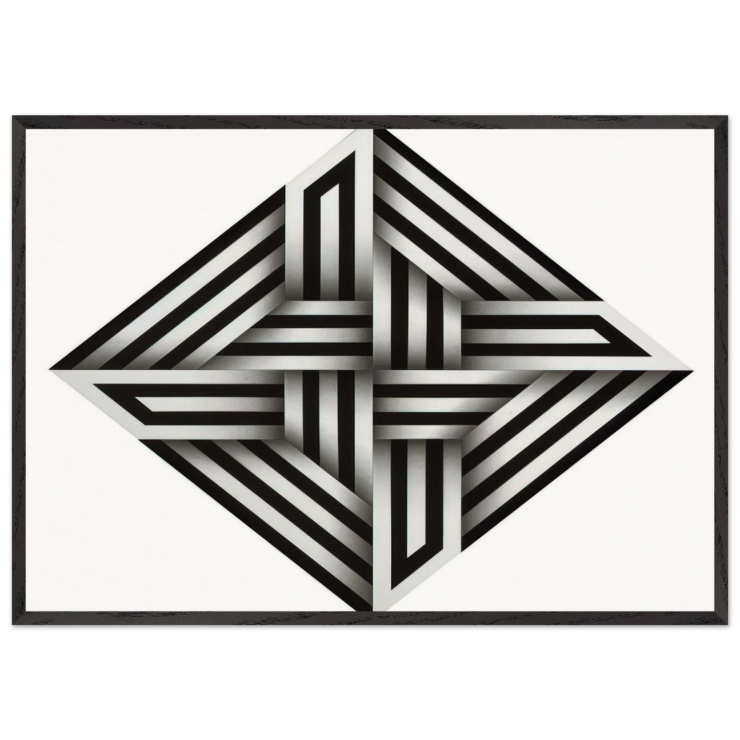 Kumo XV - 1973 - Omar Rayo 70x100 cm / 28x40 inches Framed Art Print – Black Wooden Frame