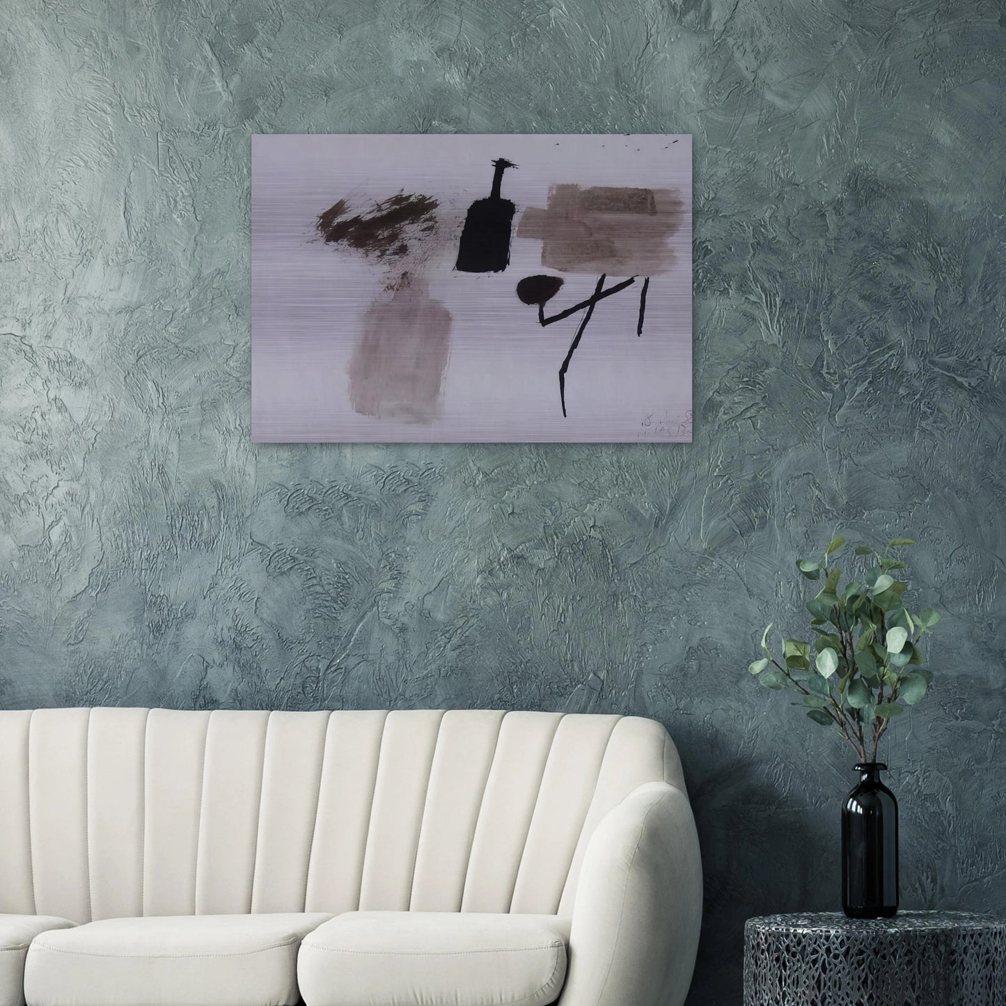 8.7.58 - Julius Bissier Brushed Aluminum Print - 70x100 cm / 28x40 inches | Julius Bissier Aluminum Print | Julius Bissier Prints