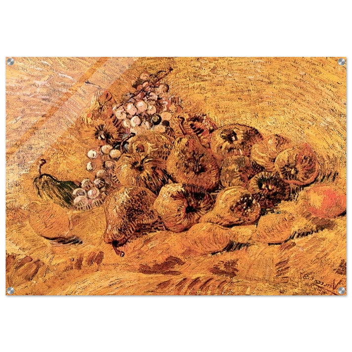 Still Life with Grapes, Pears and Lemons - Vincent van Gogh Acrylic Print - 70x100 cm / 28x40″ inches