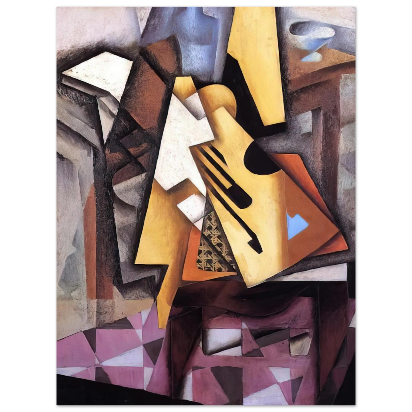 Juan Gris - GUITAR ON A CHAIR 1913 Fine Art Poster - Default Title