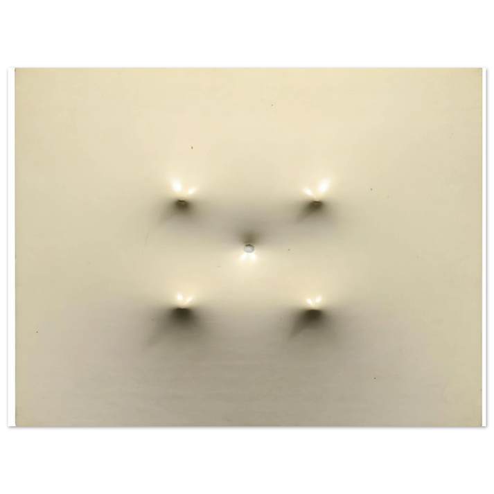 Enrico Castellani - Superficie Bianca - 1967 75x100 cm / 30x40inches Fine Art Poster