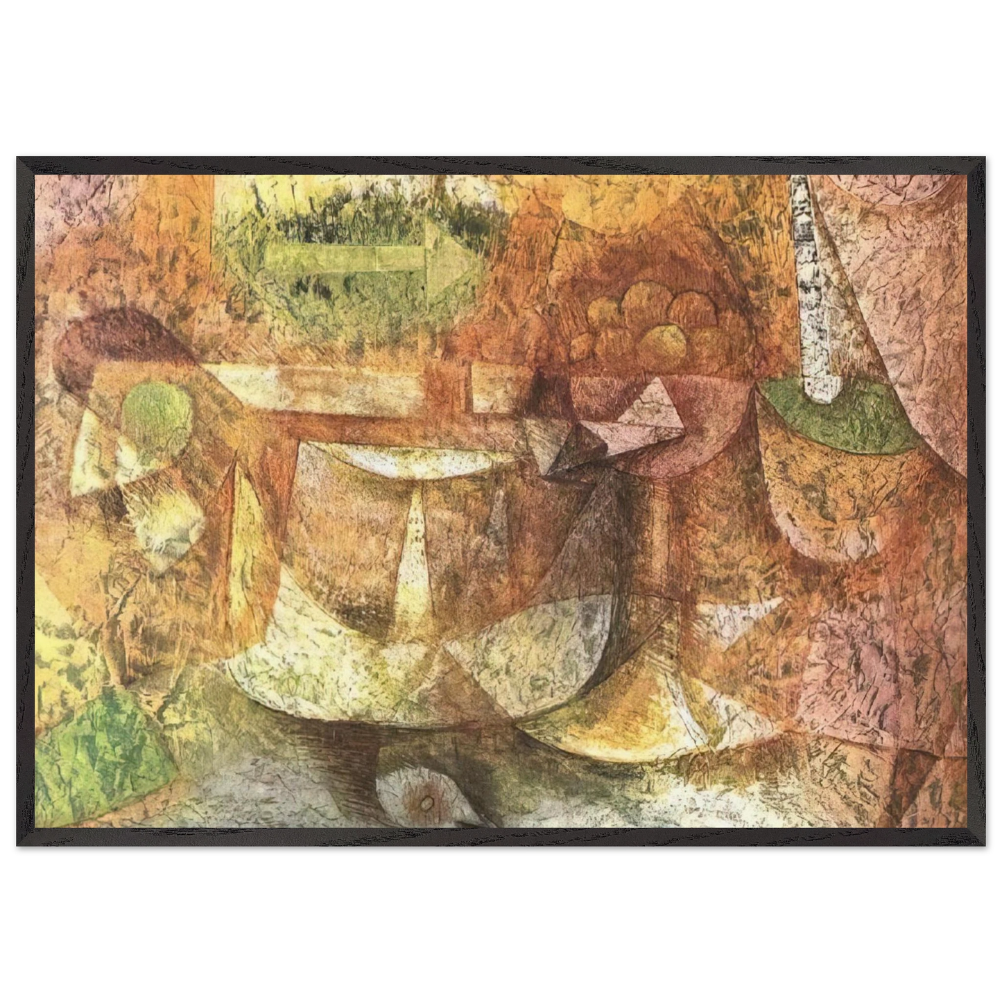 STILL LIFE WITH DOVE 1931 - Paul Klee Framed Art Print – Black Wooden Frame - Default Title - -Framed Art Print