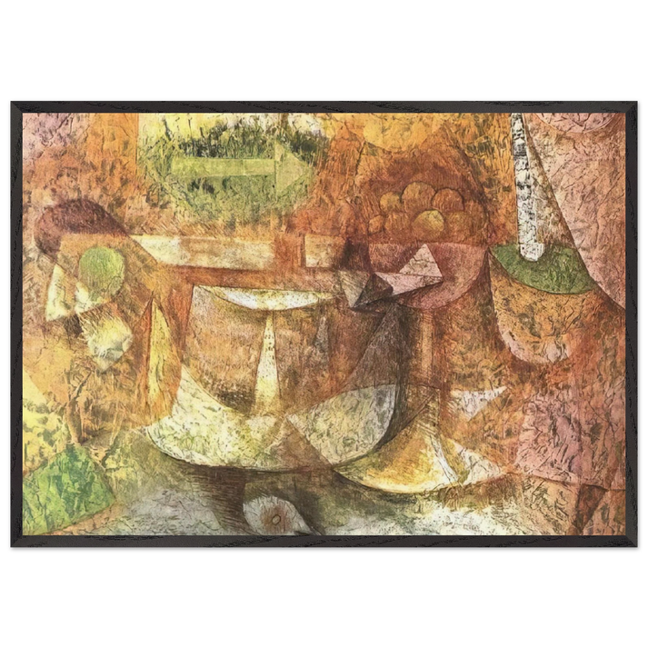 STILL LIFE WITH DOVE 1931 - Paul Klee 70x100 cm / 28x40 inches Framed Art Print – Black Wooden Frame