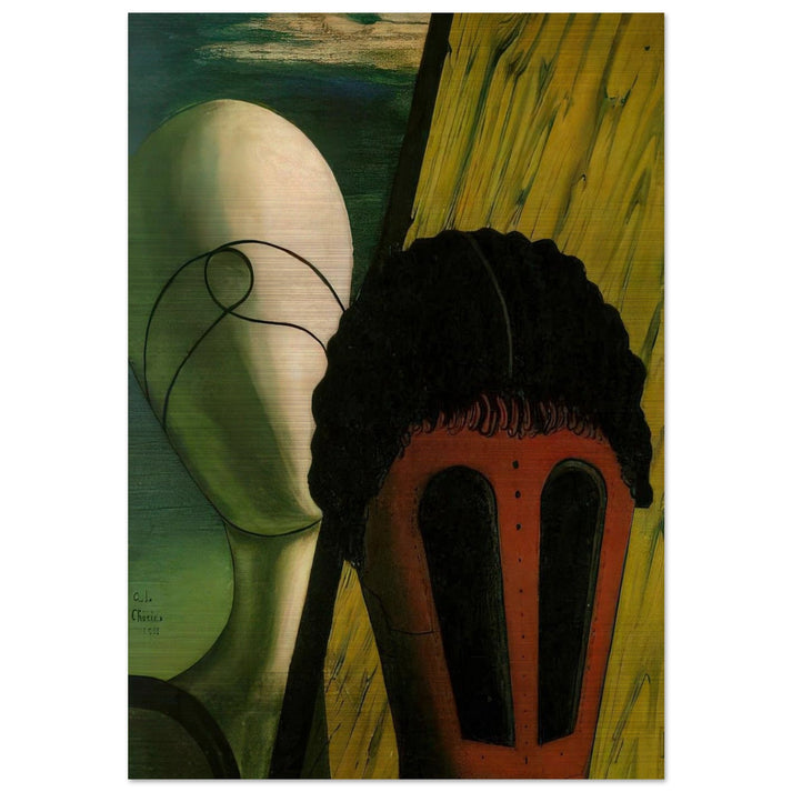 TWO HEADS 1918 - Giorgio de Chirico Brushed Aluminum Print - 70x100 cm / 28x40 inches | Giorgio de Chirico Aluminum Print | Giorgio de Chirico Prints