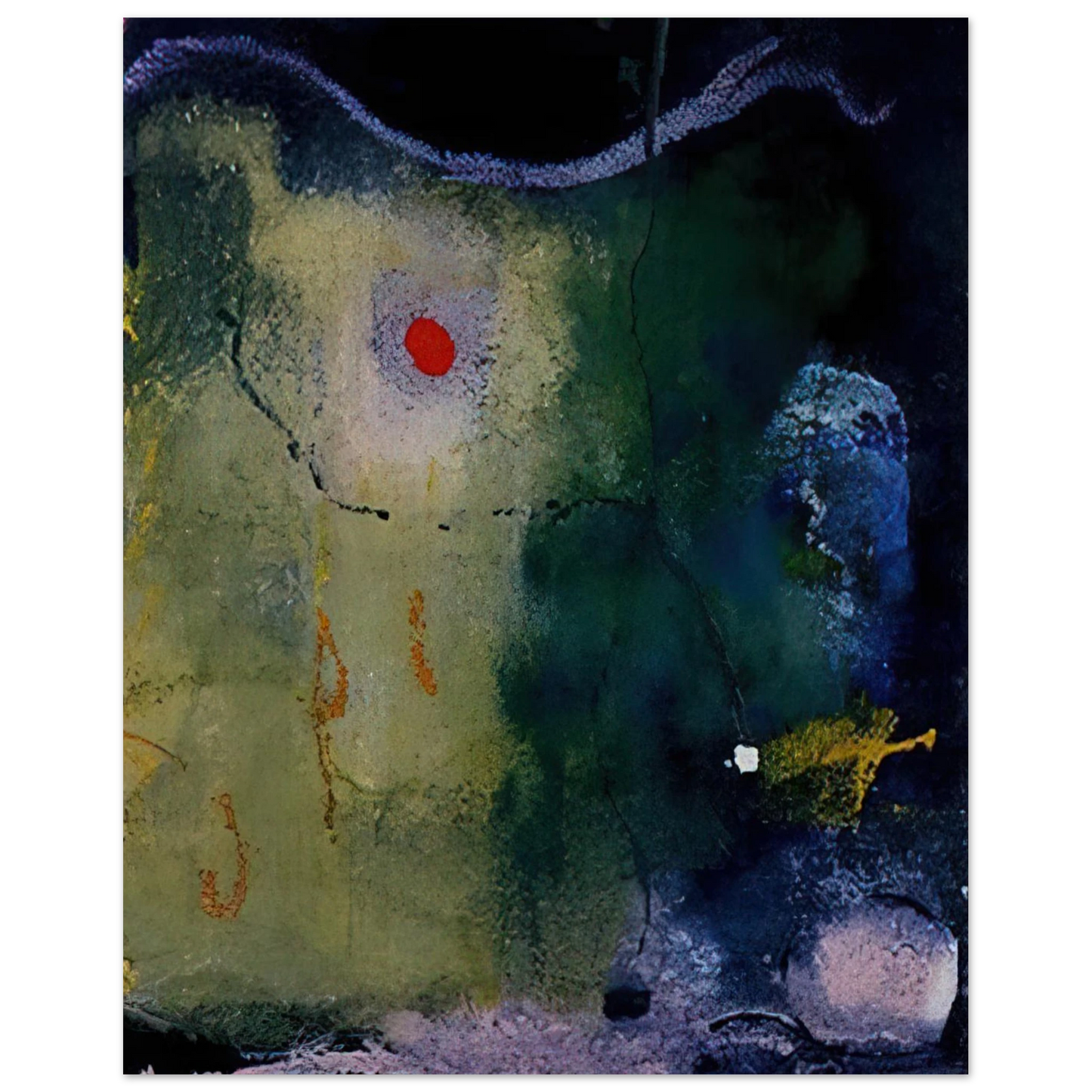 Helen Frankenthaler - The Other Side of the Moon - 1995 Wall art - 50x70 cm / 20x28 inches - Premium Wooden Framed Poster With Fine Art Paper - Wood frame