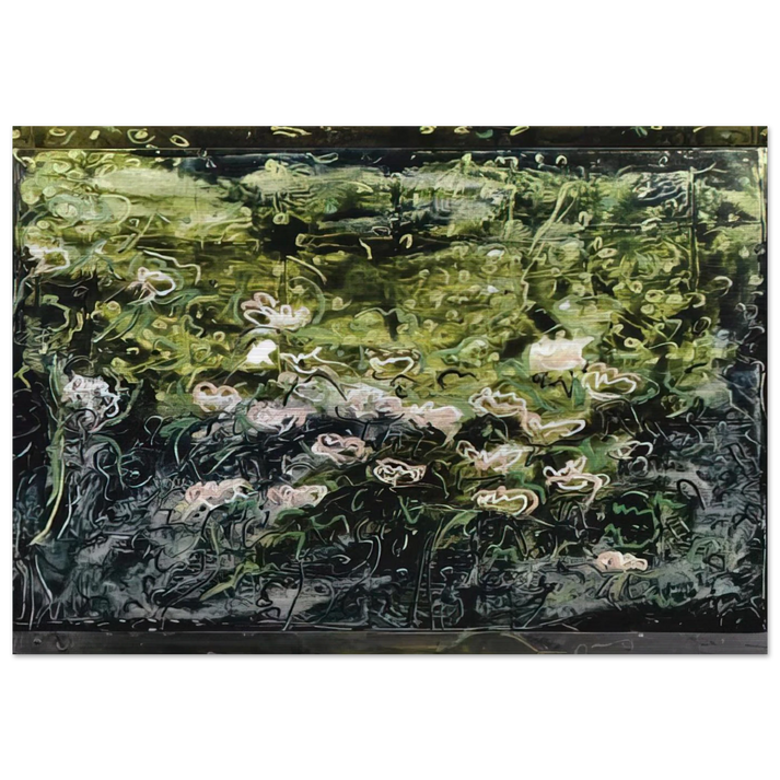 Acquatico - Art Informel - Mario Schifano Brushed Aluminum Print - 70x100 cm / 28x40 inches | Mario Schifano Aluminum Print | Mario Schifano Prints