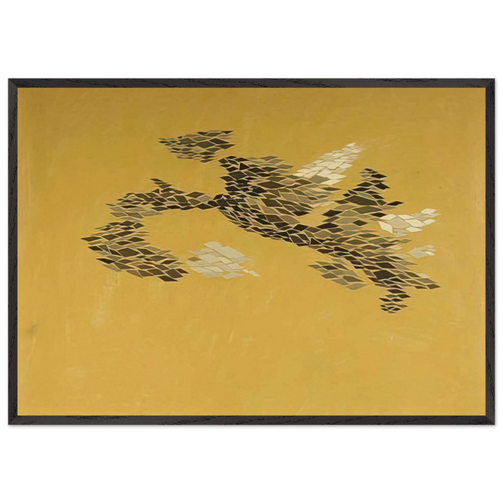 Flying Rectangles - 1969 - Robert Goodnough 70x100 cm / 28x40 inches Framed Art Print – Black Wooden Frame