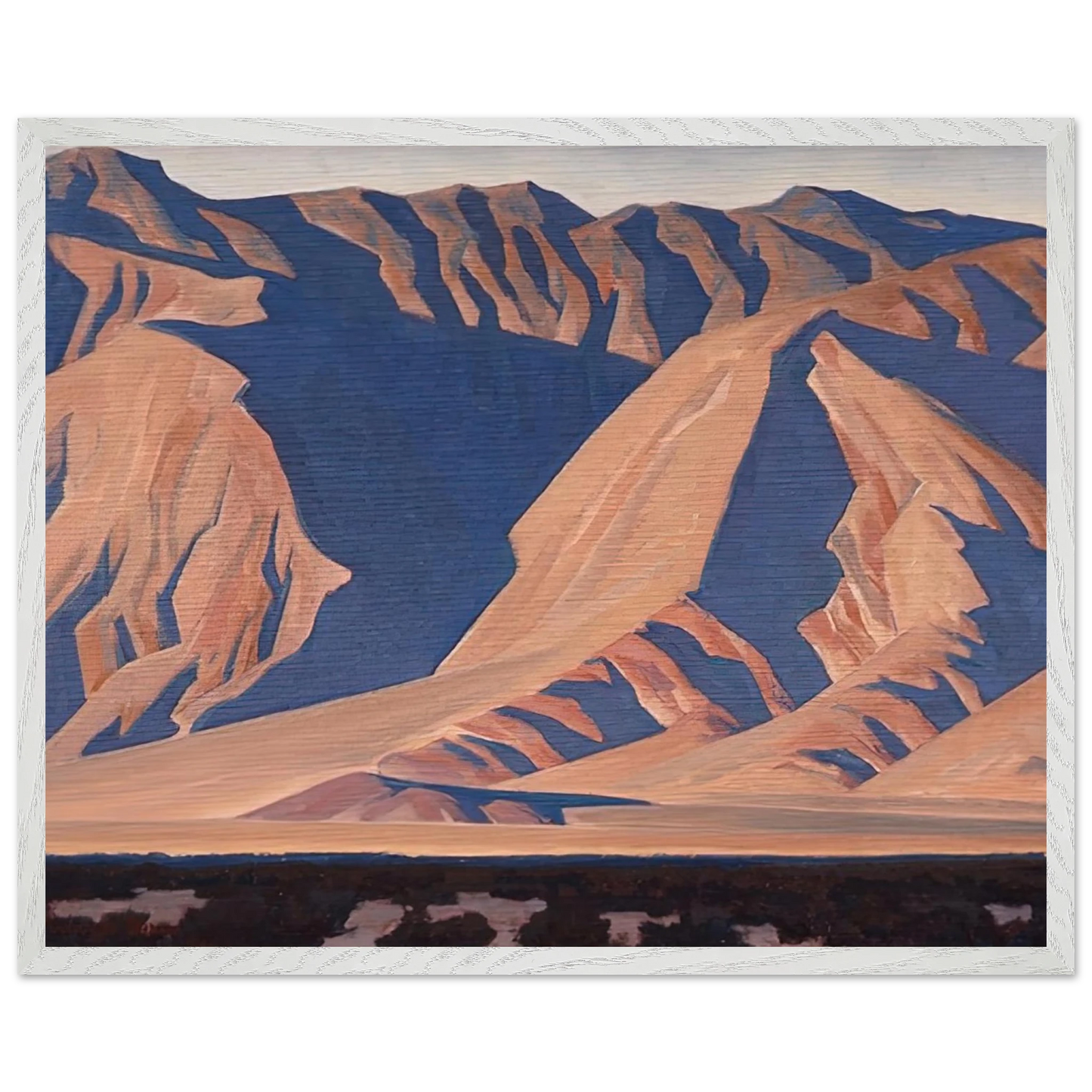 Maynard Dixon - INYO MOUNTAINS 1944 Wall art - 20x25 cm / 8x10 inches - Premium Wooden Framed Poster With Fine Art Paper-canvas - White frame