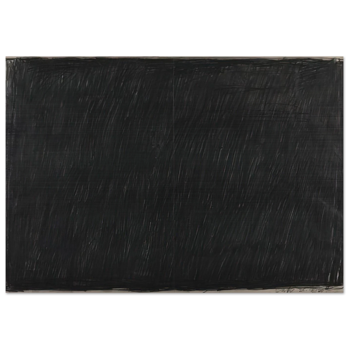 Drawing 25.4.60 - 1960 - Bob Law Brushed Aluminum Print - 70x100 cm / 28x40 inches | Bob Law Aluminum Print | Bob Law Prints