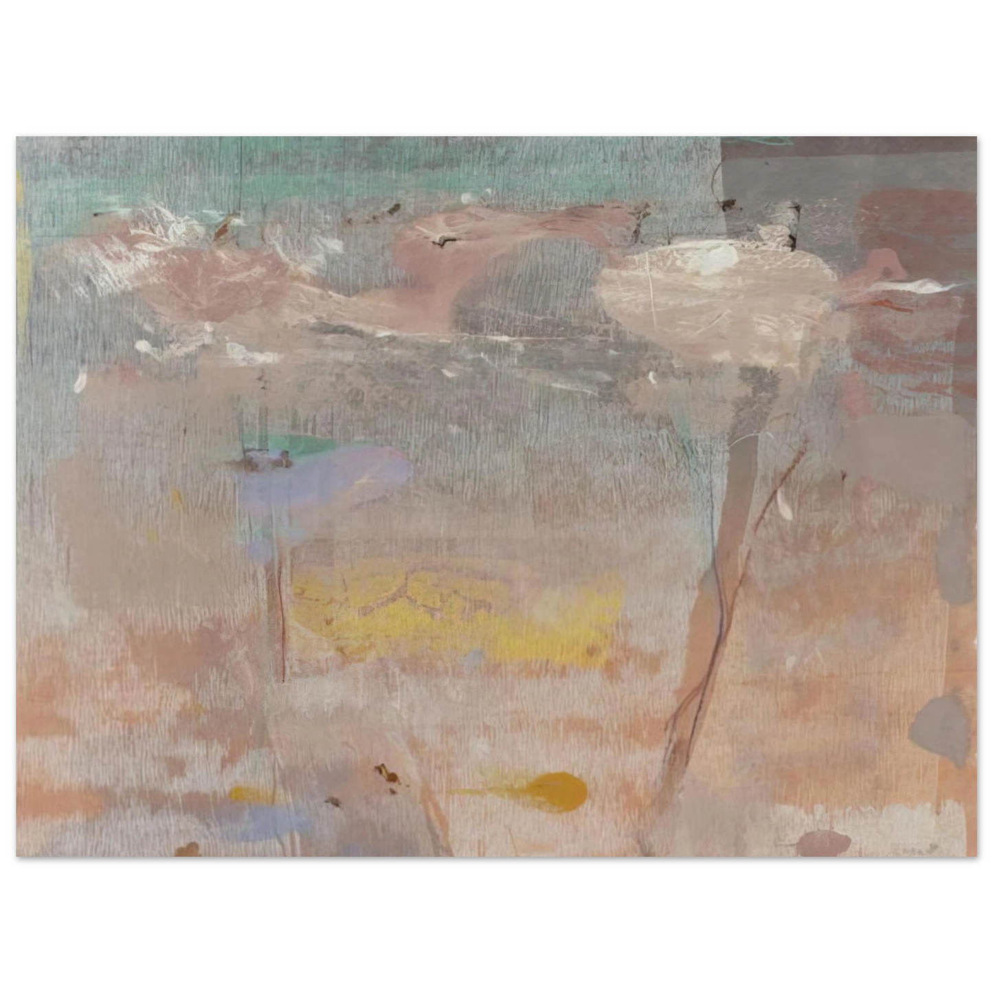 Helen Frankenthaler - Monotype I - 1981 Wall art - 60x80 cm / 24x32 inches - Premium Wooden Framed Poster With Fine Art Paper - Black frame