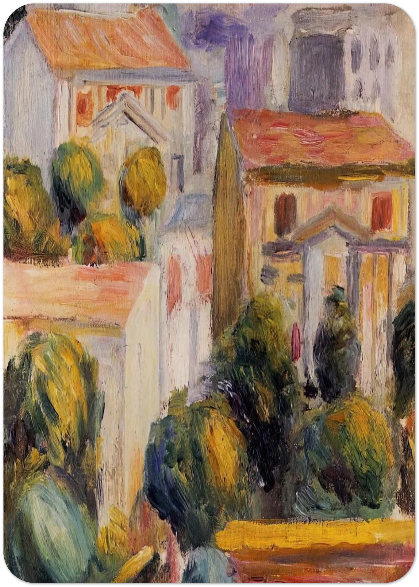 House at Cagnes By Pierre-Auguste Renoir Pack of 10 Post Cards | Pierre-Auguste Renoir Post Cards | A6 (10.5 x 14.8 cm) - 4.1 x 5.8 inches