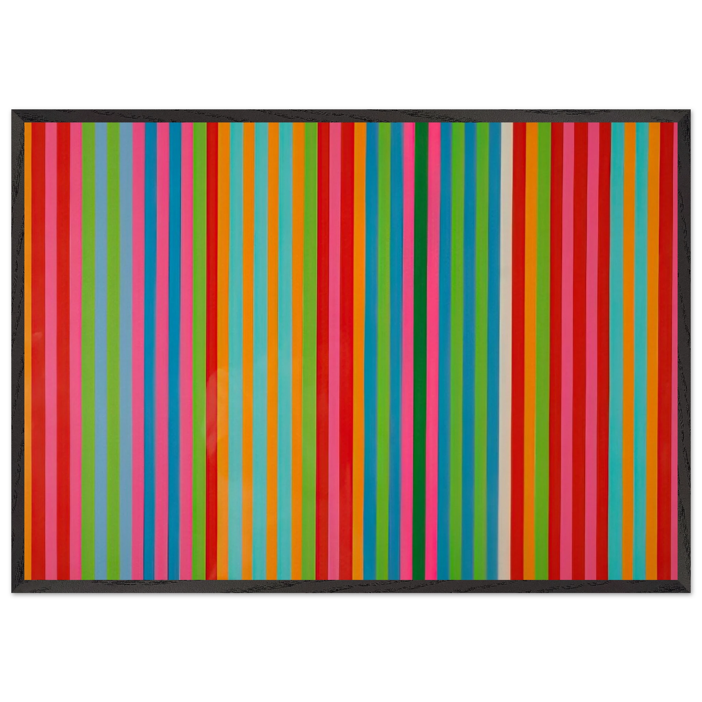 Passion Flower - 1968 - Gene Davis Framed Art Print – Black Wooden Frame - Default Title - -Framed Art Print