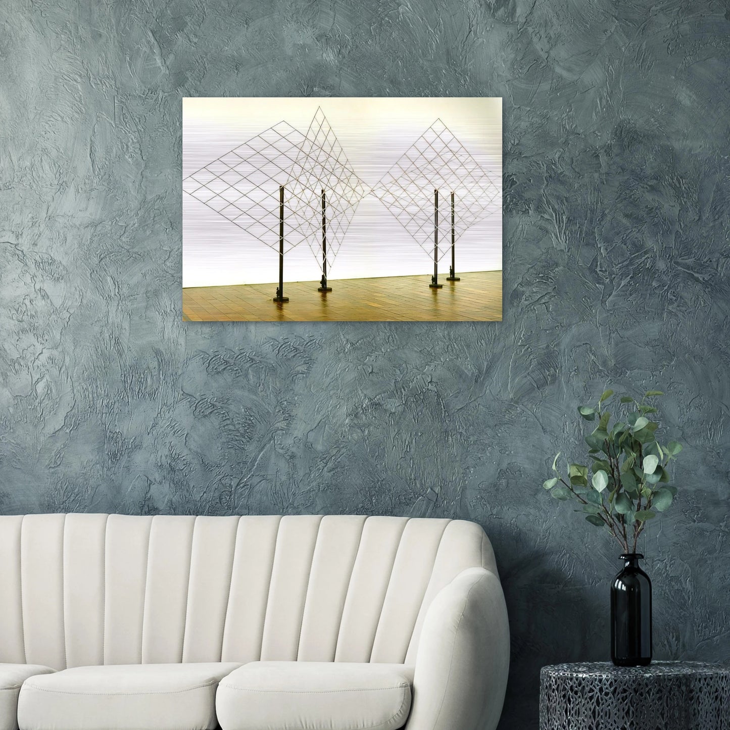 4 Self-distorting Grids - 1965 - Francois Morellet Brushed Aluminum Print - 70x100 cm / 28x40 inches | Francois Morellet Aluminum Print | Francois Morellet Prints