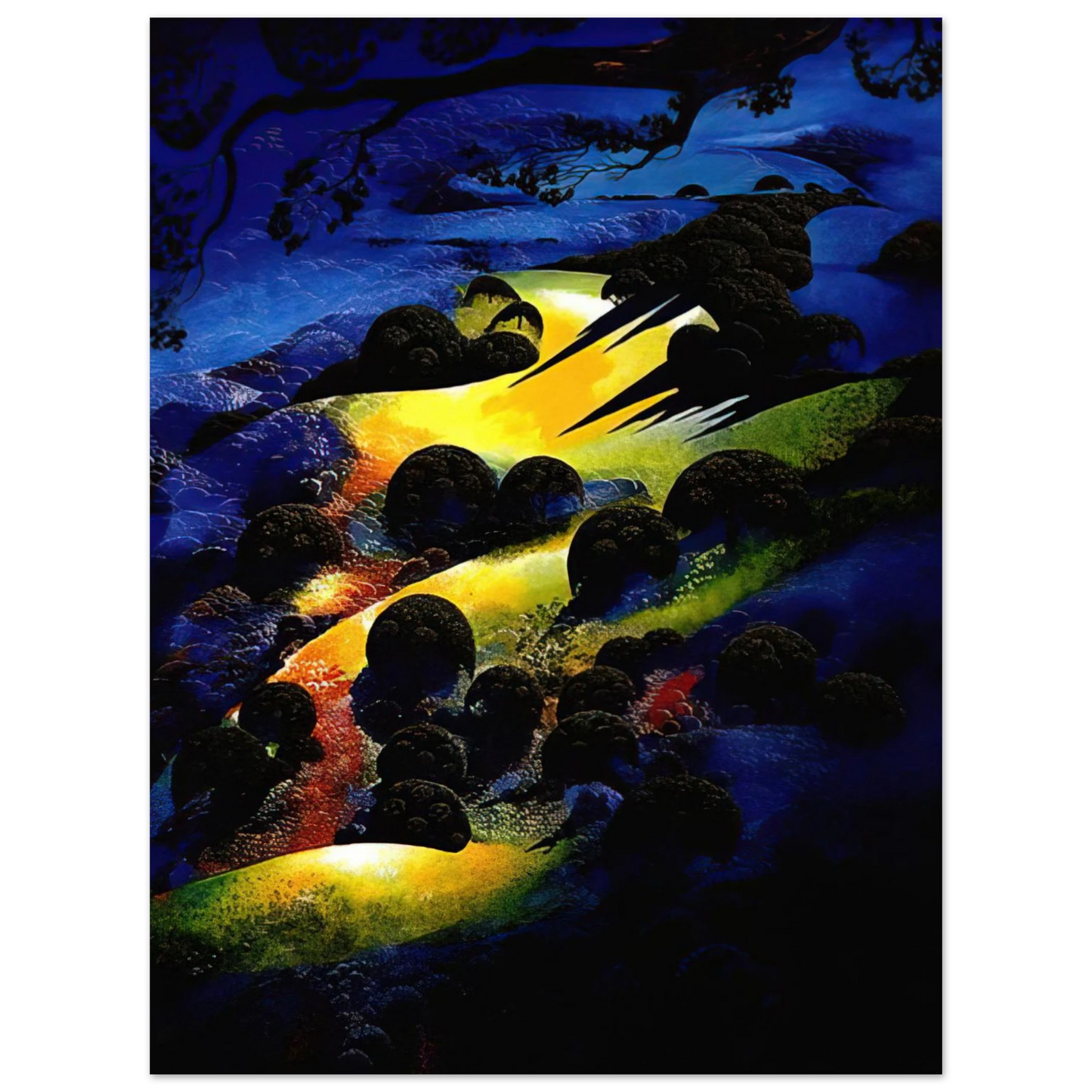 Eyvind Earle - Sunset Flame Fine Art Poster - Default Title