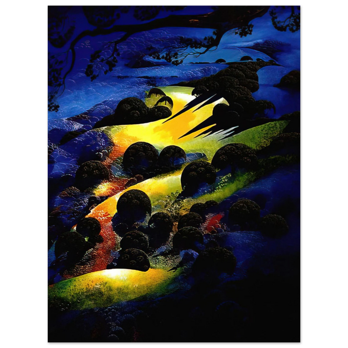 Eyvind Earle - Sunset Flame 75x100 cm / 30x40inches Fine Art Poster