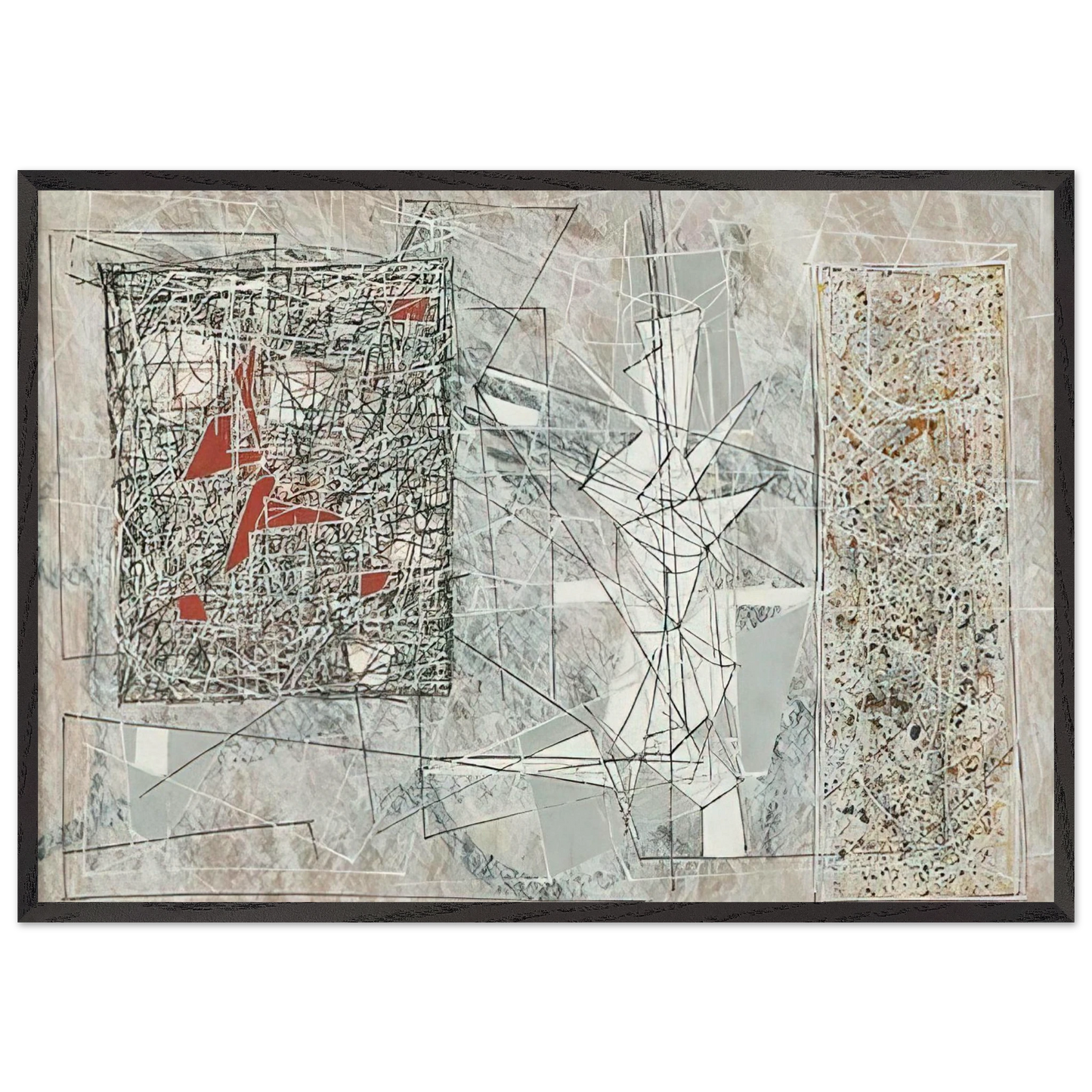 White Space - 1951 - Jimmy Ernst Framed Art Print – Black Wooden Frame - Default Title - -Framed Art Print