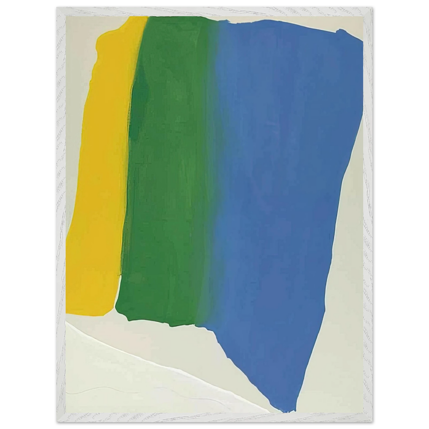 Helen Frankenthaler - Summer Insignia - 1969 Wall art - 70x100 cm / 28x40 inches - Premium Wooden Framed Poster With Fine Art Paper - White frame