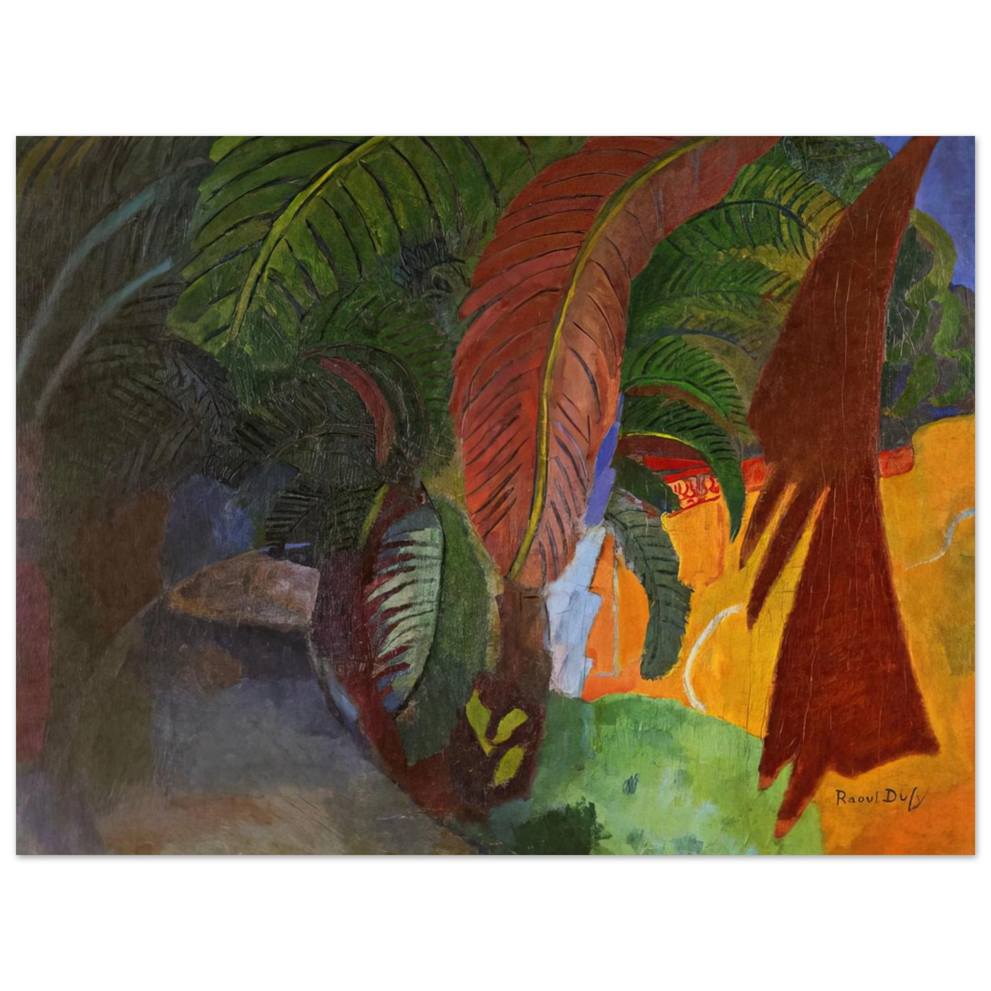 Raoul Dufy - PALM TREES AT MARTIGUES HOMAGE TO GAUGUIN 1910 Fine Art Poster - Default Title