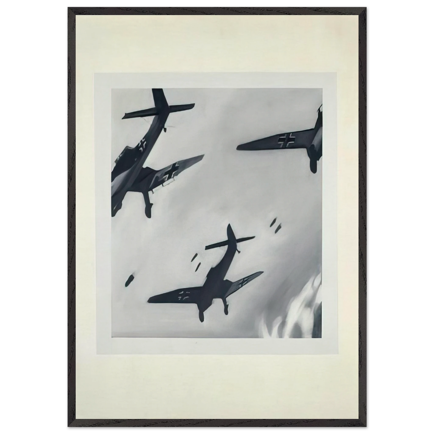 STUKAS 1964 - Gerhard Richter Framed Art Print – Black Wooden Frame - Default Title - -Framed Art Print