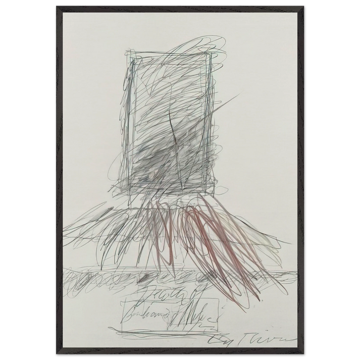 Death of Giuliano DeMedici - Cy Twombly 70x100 cm / 28x40 inches Framed Art Print – Black Wooden Frame