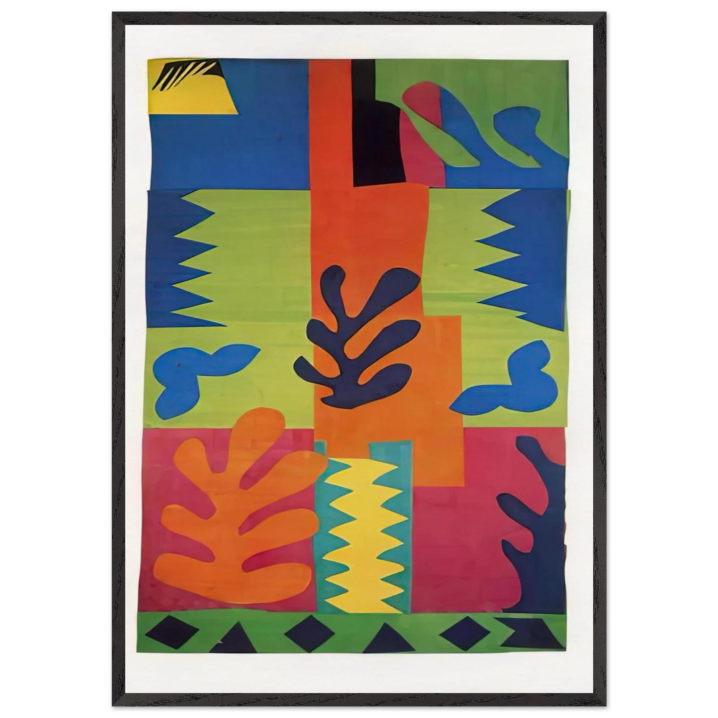 NOT IDENTIFIED 4 - Henri Matisse 70x100 cm / 28x40 inches Framed Art Print – Black Wooden Frame