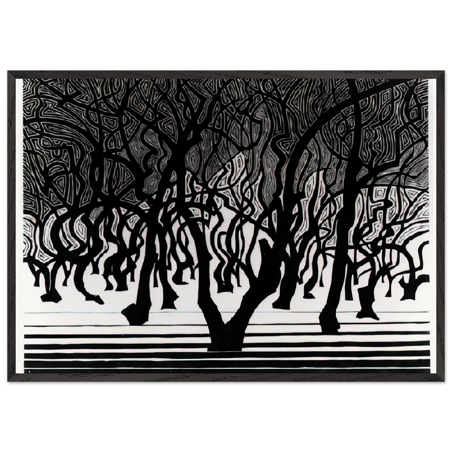 ESCHER 9 - MC Escher Framed Art Print – Black Wooden Frame - Default Title - -Framed Art Print