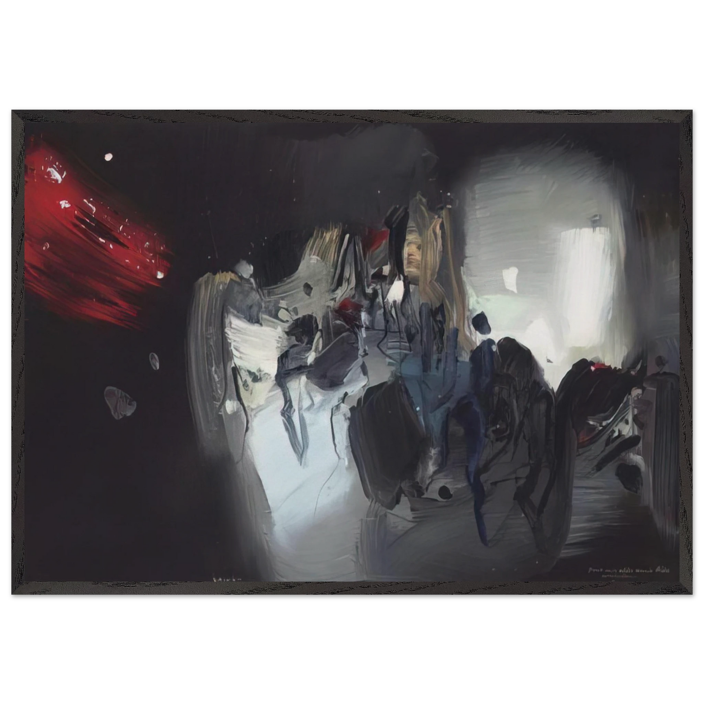 COMPOSITION 1972 - Chu teh Chun 70x100 cm / 28x40 inches Framed Art Print – Black Wooden Frame