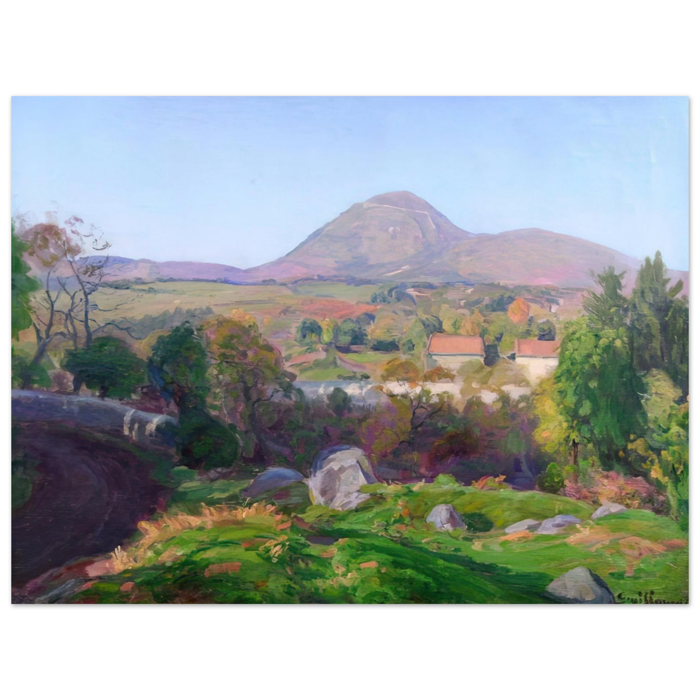 Armand Guillaumin - Landscape of Puy de Dôme Fine Art Poster - Default Title