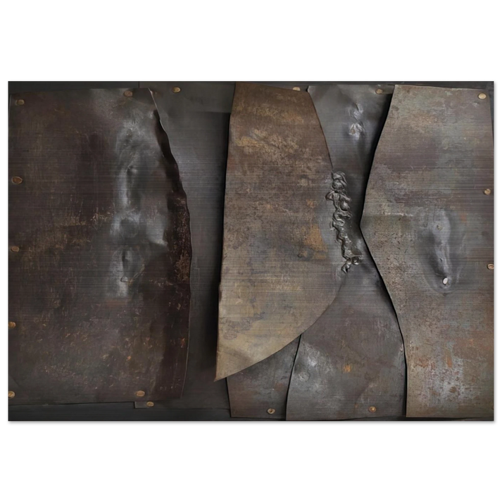 Iron - 1960 - Alberto Burri Brushed Aluminum Print - 70x100 cm / 28x40 inches | Alberto Burri Aluminum Print | Alberto Burri Prints
