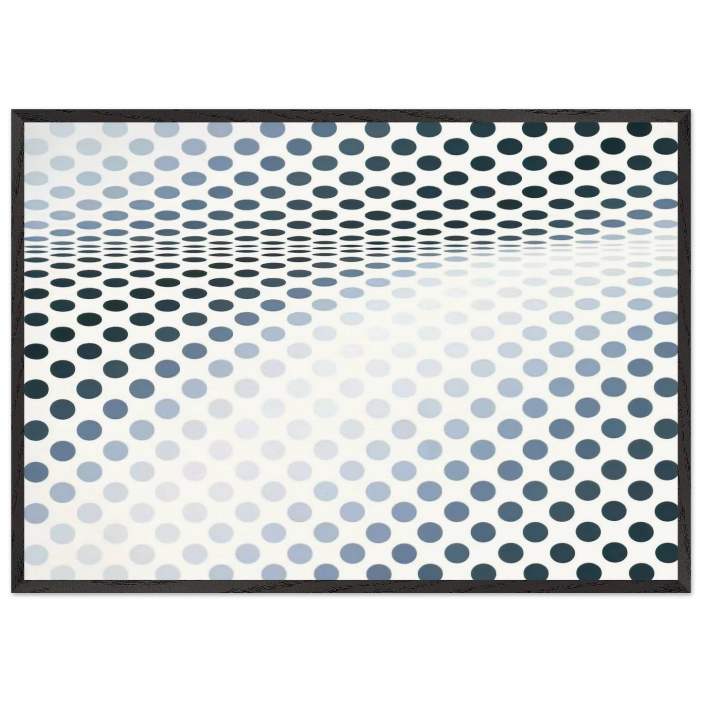 HESITATE 1964 - Bridget Riley Framed Art Print – Black Wooden Frame - Default Title - -Framed Art Print