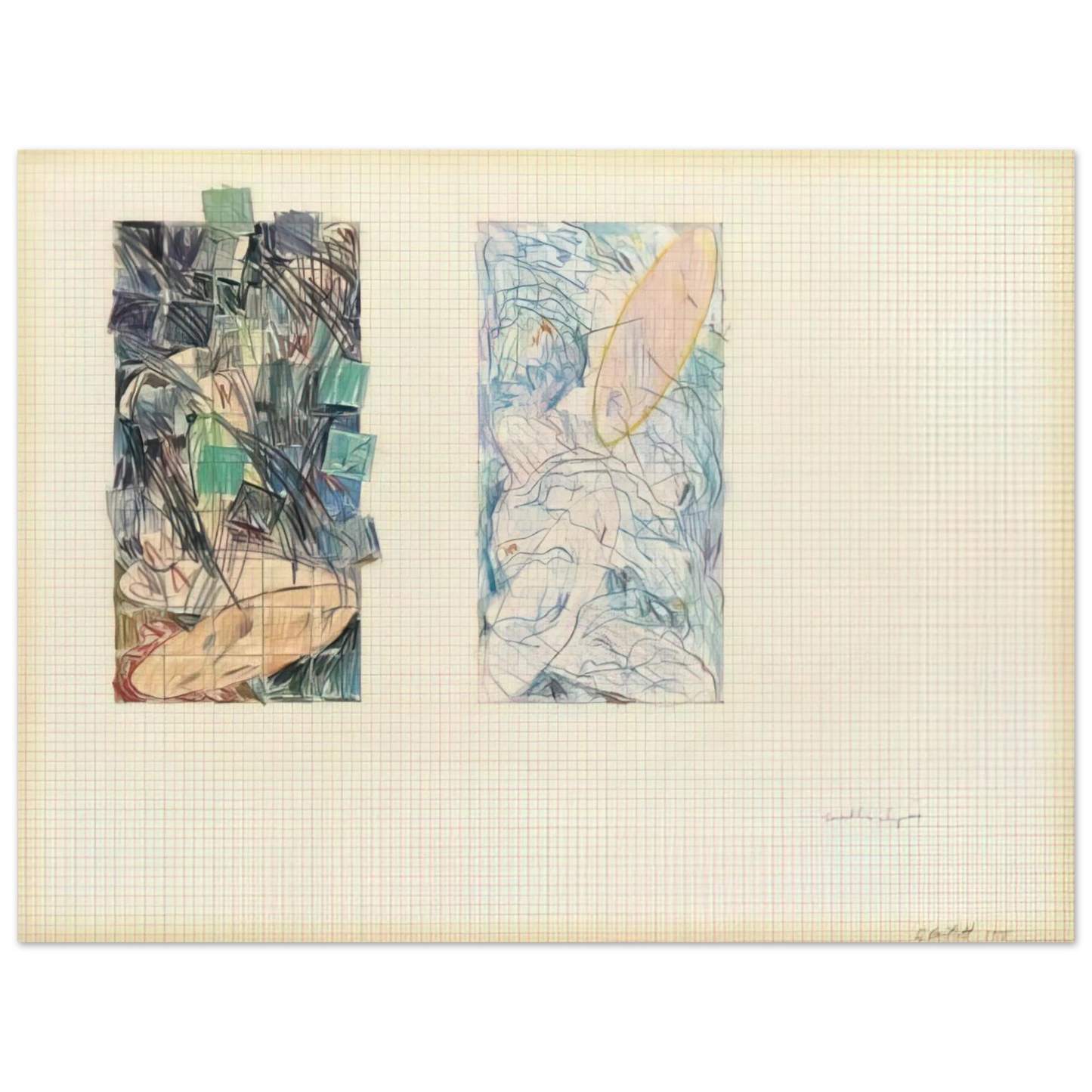 Jennifer Bartlett - Sad and Happy Tidal Wave - 1978 Fine Art Poster - Default Title