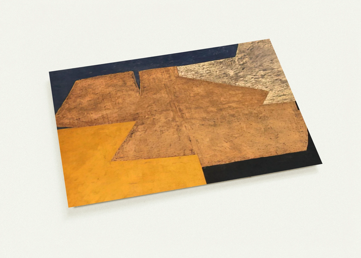 Composition jaune, mauve, bleu et noir La table d'or - 1952 By Serge Poliakoff Pack of 10 Post Cards | Serge Poliakoff Post Cards | A6 (10.5 x 14.8 cm) - 4.1 x 5.8 inches