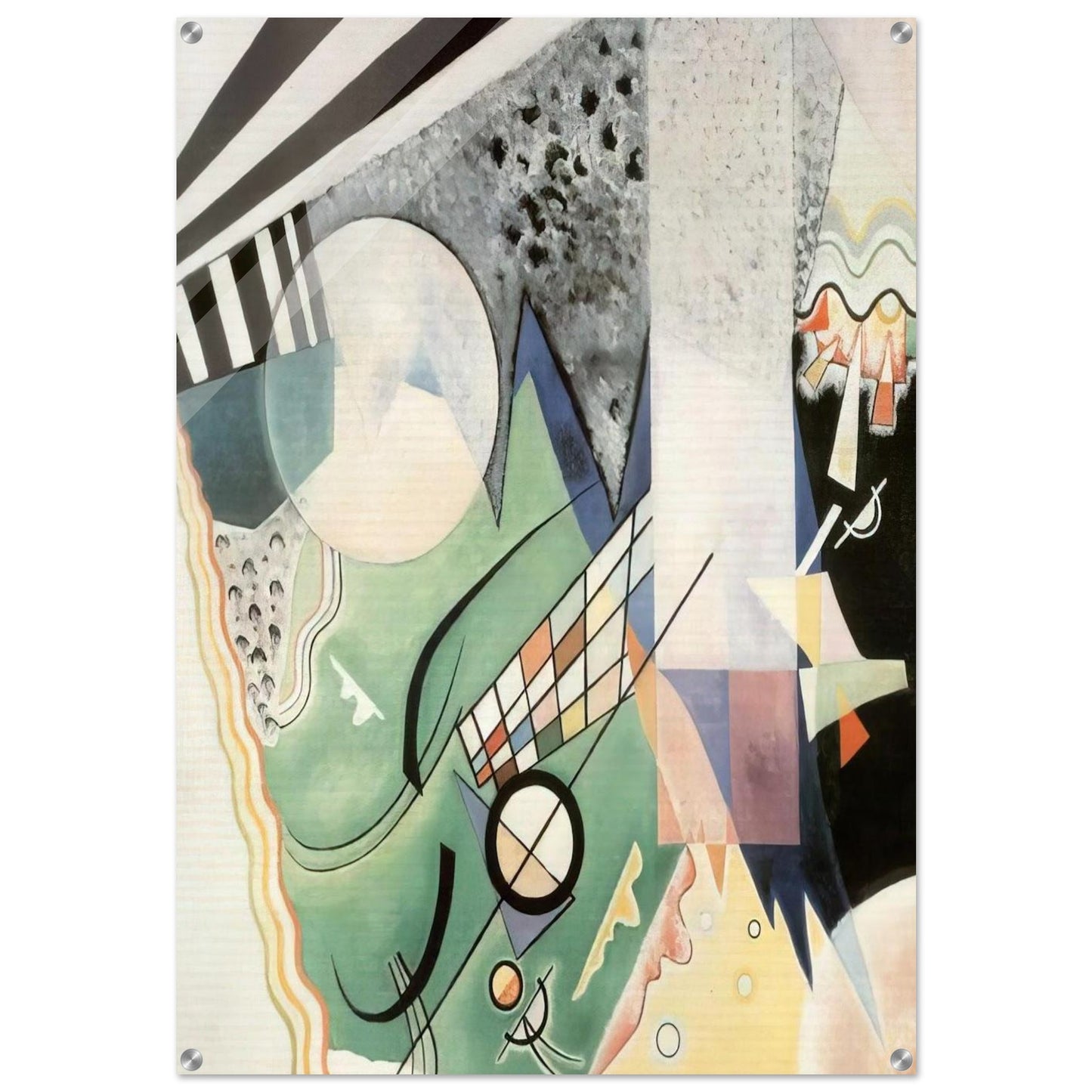 GREEN COMPOSITION 1923 - Wassily Kandinsky Acrylic Print - 70x100 cm / 28x40″ inches