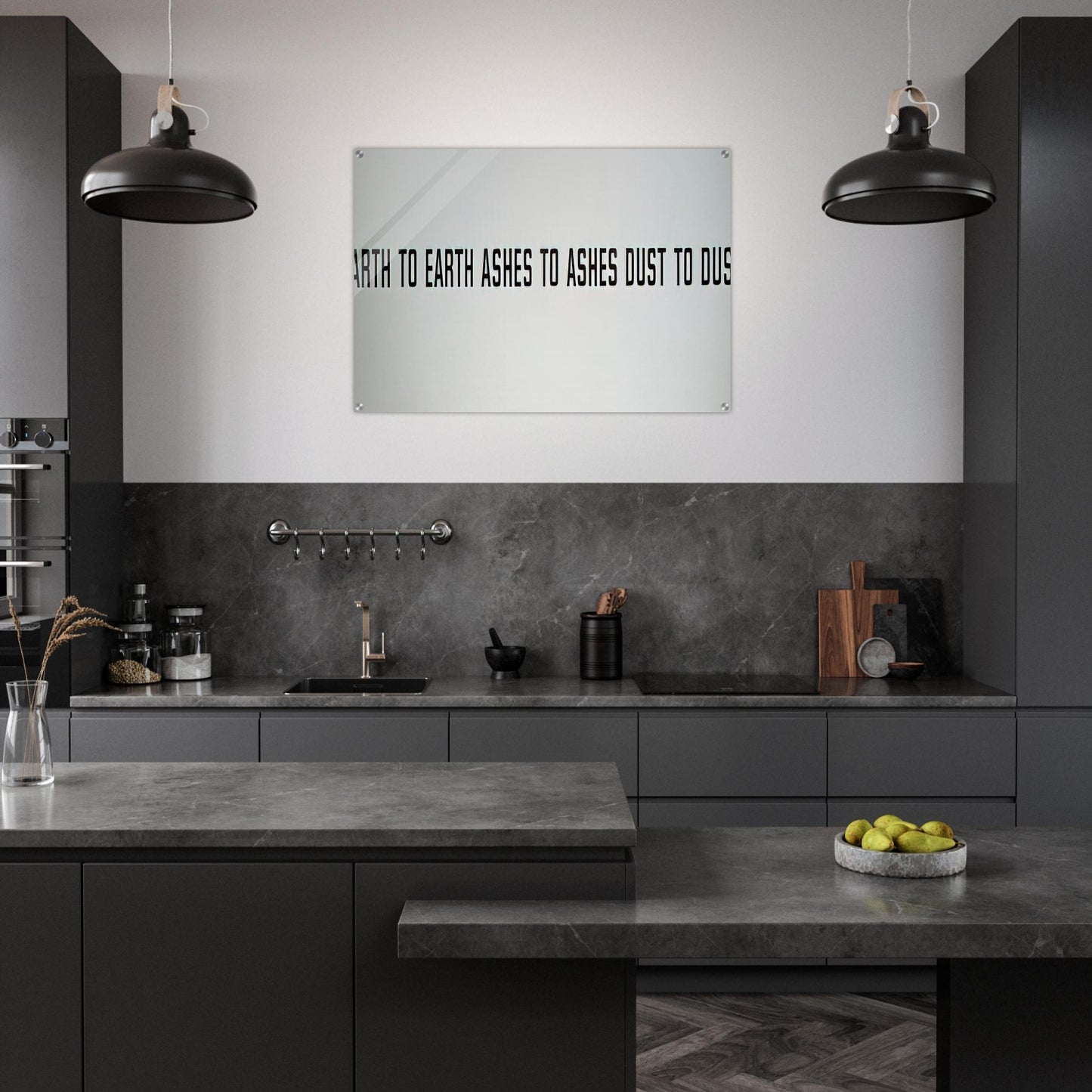 Earth to Earth Ashes to Ashes Dust to Dust - 1970 - Lawrence Weiner Acrylic Print - 70x100 cm / 28x40″ inches | Lawrence Weiner Wall Art | Lawrence Weiner Prints