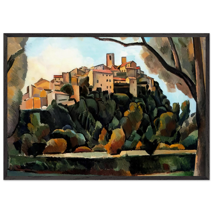 VISTA DE SAINT PAUL DE VENCE 1910 - Andre Derain 70x100 cm / 28x40 inches Framed Art Print – Black Wooden Frame