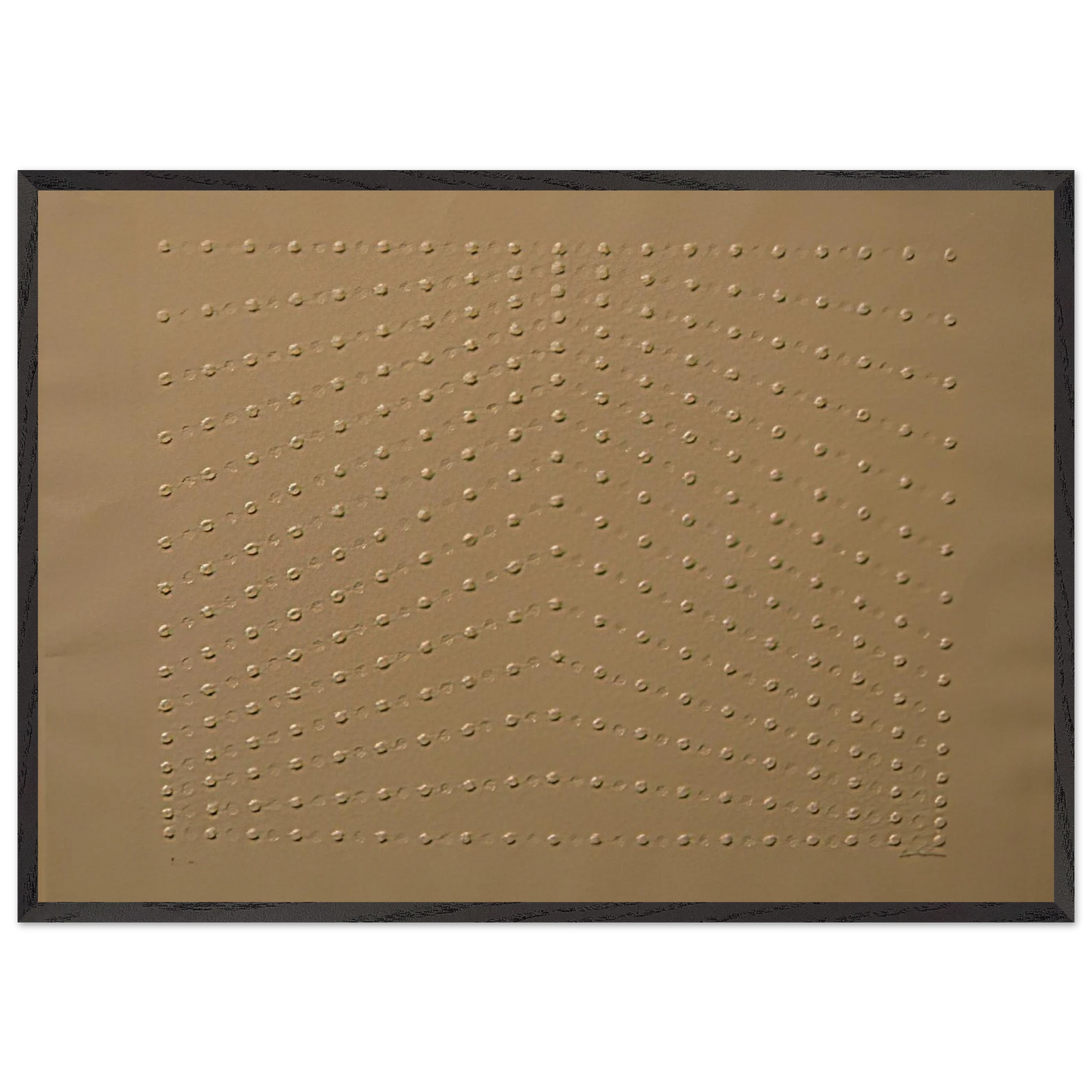 Superficie bianca - 1969 - Enrico Castellani Framed Art Print – Black Wooden Frame - Default Title - -Framed Art Print