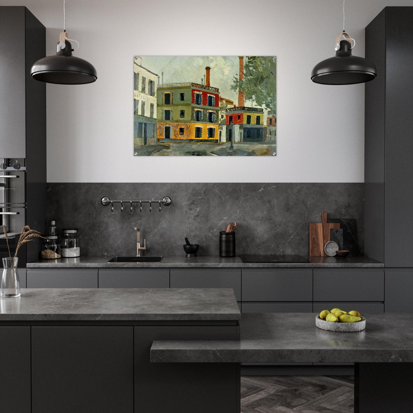 FACTORY - Maurice Utrillo Acrylic Print - 70x100 cm / 28x40″ inches | Maurice Utrillo Wall Art | Maurice Utrillo Prints