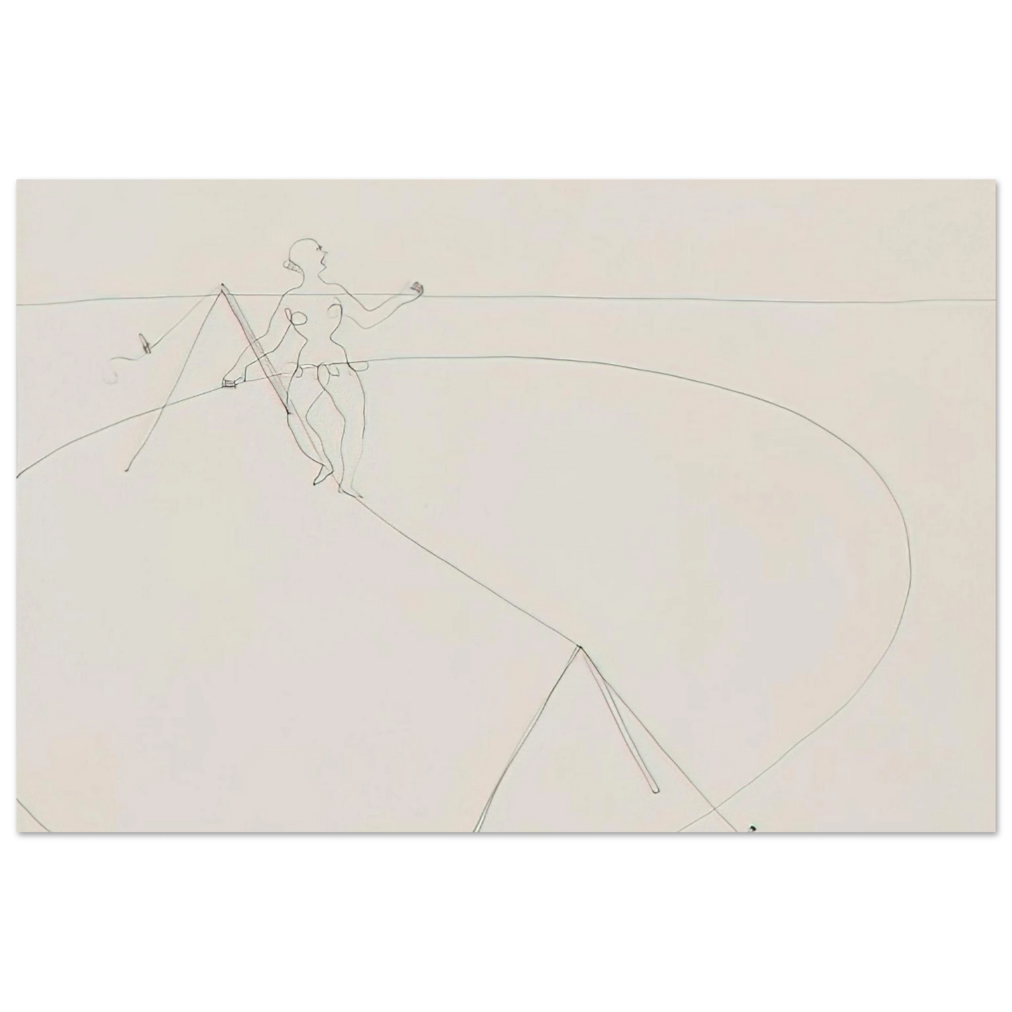 Alexander Calder - TIGHTROPE WALKER 1932 Fine Art Poster - 40x60 cm / 16x24 inches