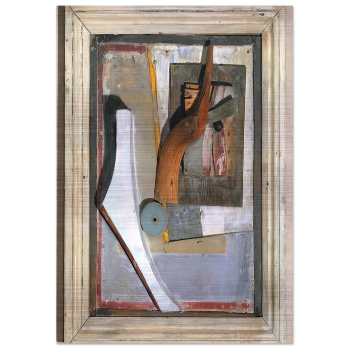 RELIEF IN RELIEF 1945 - Kurt Schwitters Brushed Aluminum Print - 70x100 cm / 28x40 inches | Kurt Schwitters Aluminum Print | Kurt Schwitters Prints