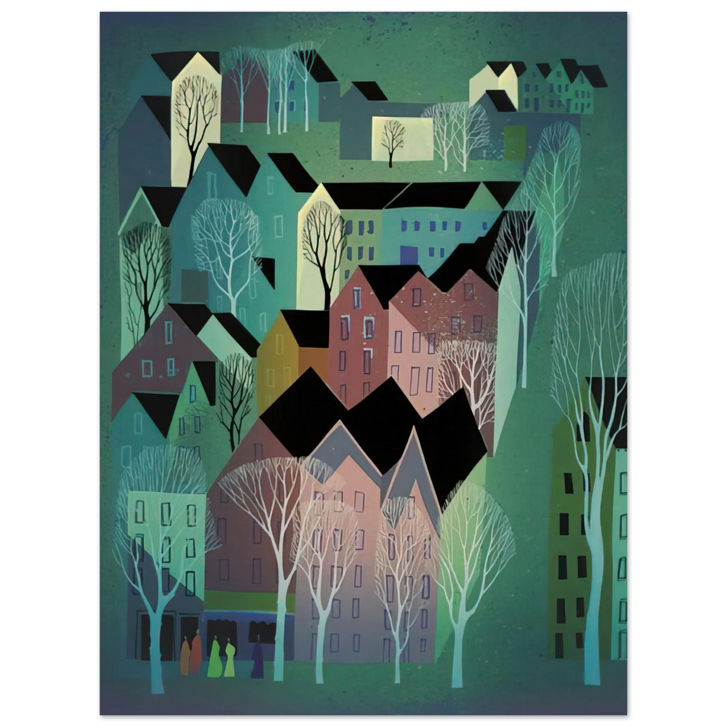 Eyvind Earle - Village Fine Art Poster - Default Title