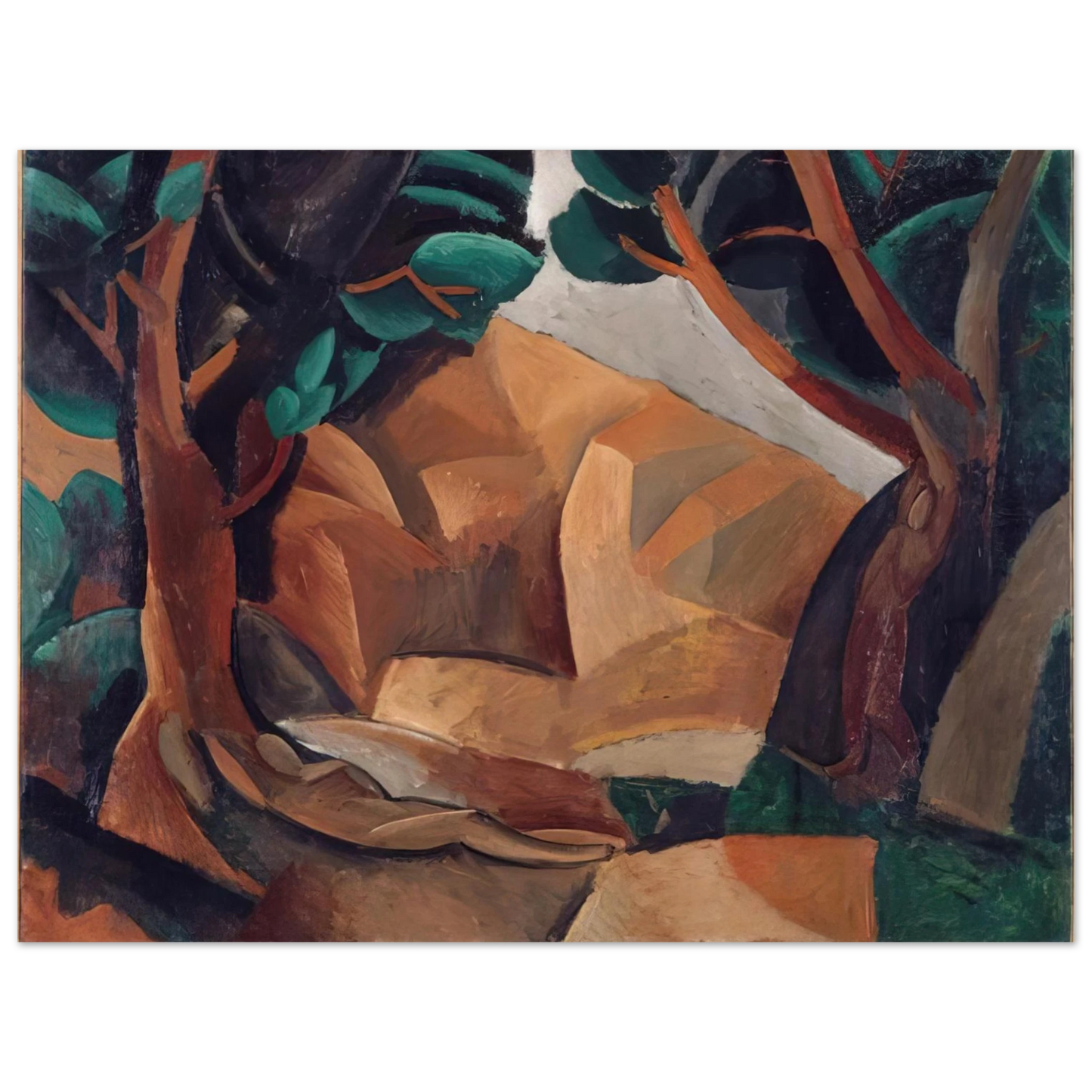 Pablo Picasso - Paysage aux deux figures - 1908 France Fine Art Poster - Default Title