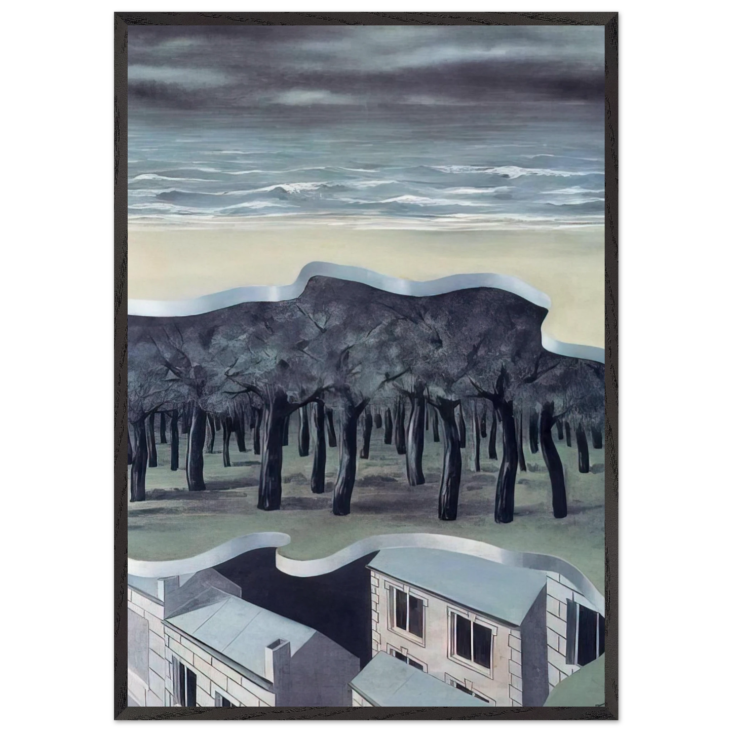POPULAR PANORAMA 1926 - Rene Magritte 70x100 cm / 28x40 inches Framed Art Print – Black Wooden Frame