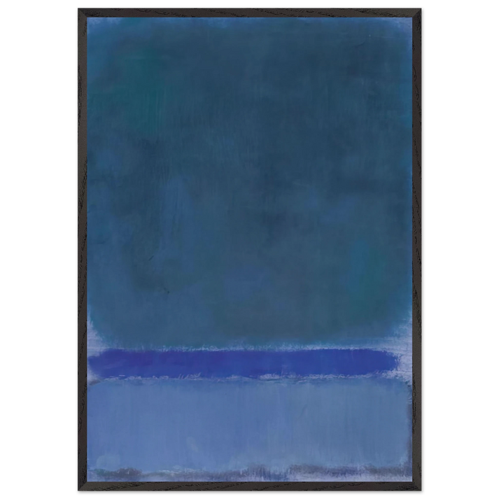 Untitled Green on Blue - 1968 - Mark Rothko 70x100 cm / 28x40 inches Framed Art Print – Black Wooden Frame