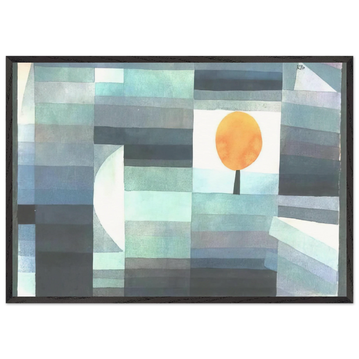 THE MESSENGER OF AUTUMN 1922 - Paul Klee 70x100 cm / 28x40 inches Framed Art Print – Black Wooden Frame