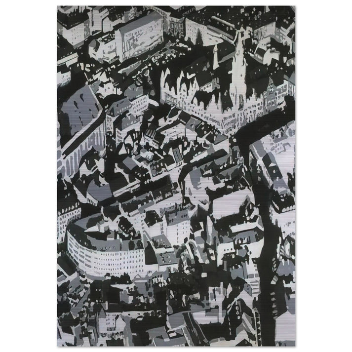 TOWNSCAPE MU 1968 - Gerhard Richter Brushed Aluminum Print - 70x100 cm / 28x40 inches | Gerhard Richter Aluminum Print | Gerhard Richter Prints